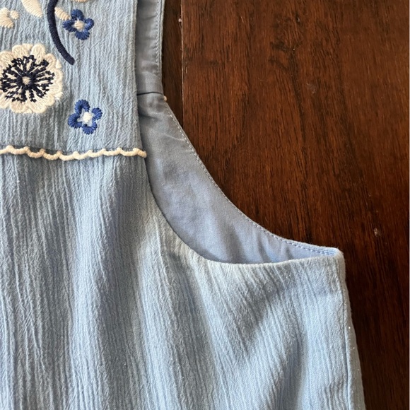 Boden Portia Blue Floral Embroidered Tank Top - Picture 4 of 10